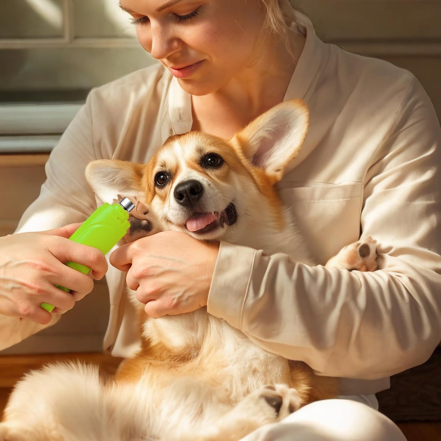 Dog Nail Grinder, Dog Nail Trimmers and Clippers Kit, Super Quiet, Rechargeable, for Small Large Dogs Cats Toenail Claw Grooming,3 Speeds